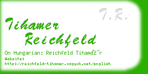 tihamer reichfeld business card